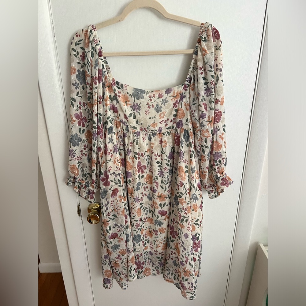 Sweet Lemon Floral Babydoll Dress